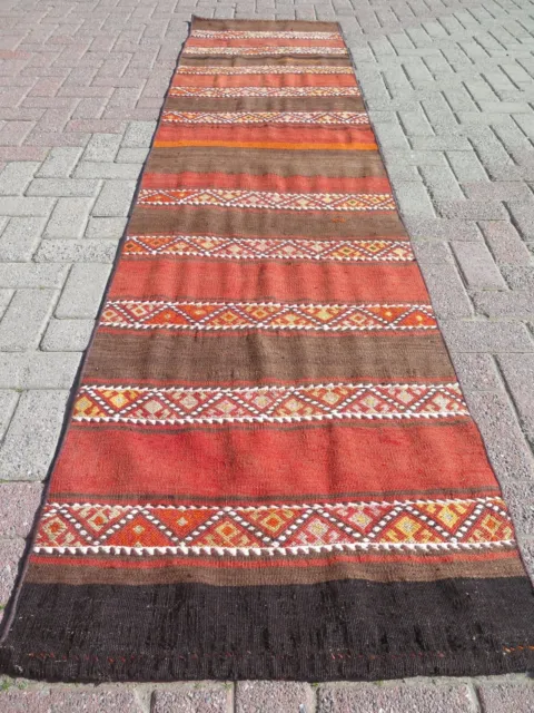 Hallway Rugs, Turkish Kilim Runner, Carpet Runner, Handmade Stairs Rug 28"X114"