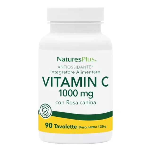 NATURE S PLUS Vitamin C 1000 mg - Vitamin C supplement with dog rose 90 tablets