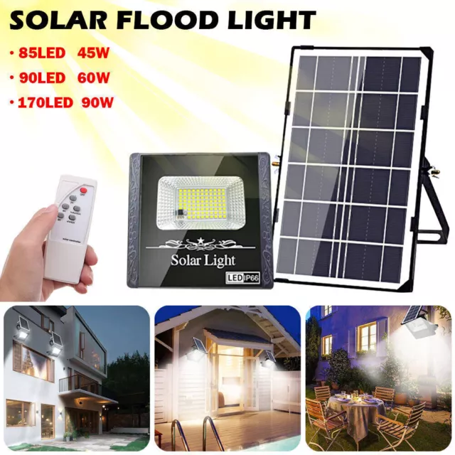 500w LED Solar Flood Street Light Cour Extérieure Étanche W / Télécommande 3