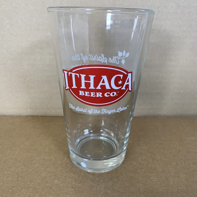 ITHACA BEER COMPANY Finger Lakes Cayuga Lake NY Logo Pint Glass Barware