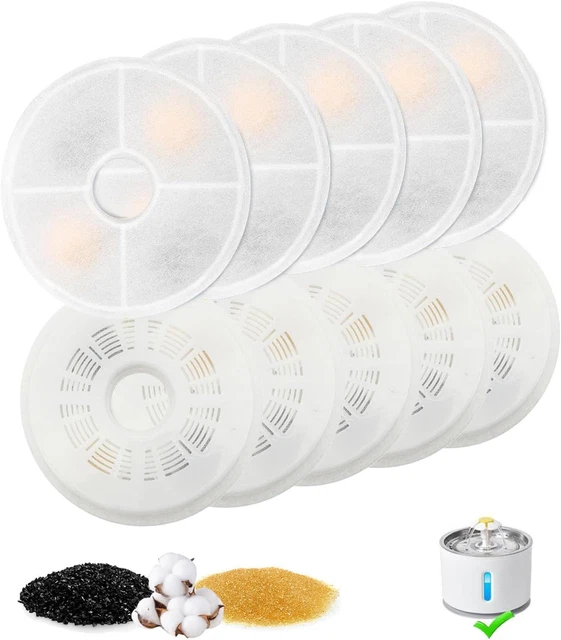 24 Filtri Per Fontanella Gatti - 12 Carbone Attivo + 12 Spugna, Compatibili Con Fontane In Acciaio - Foto 12