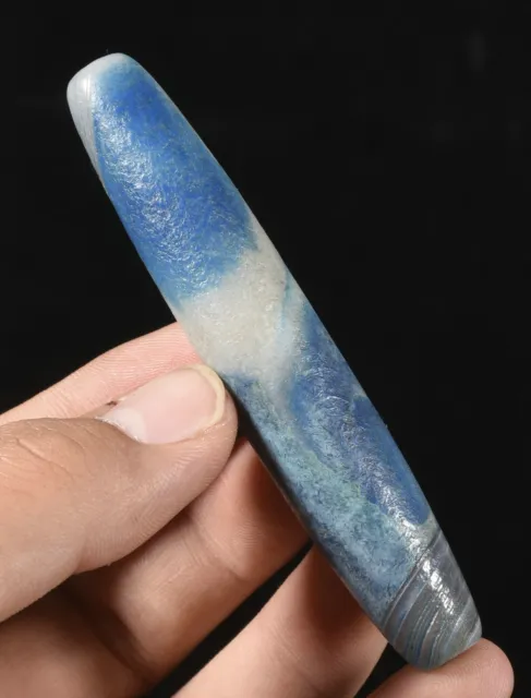 Tibet Natürliche Blaue Achat Onyx Carve Dzi Perlen Amulett Exorzismus Anhänger