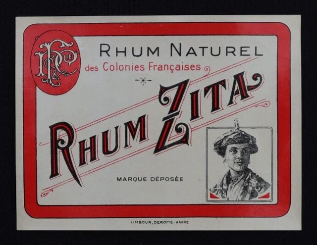 RARE ETIQUETTE ANCIENNE Rhum Martinique PLouviez Paris 616 Rum ron