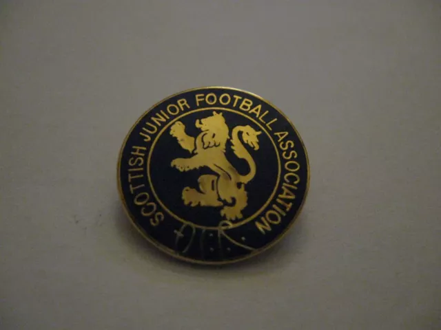 Rare Old Scotland Junior Football Association Enamel Brooch Pin Badge