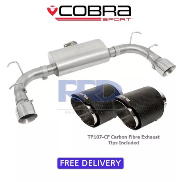 Mazda MX5 MK3 Exhaust Cobra Sport MZ05 Race Rear Silencer & TP107-CF Tips 06-15