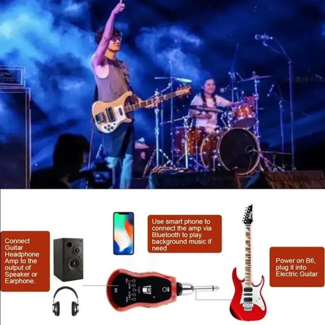 Basses Guitar Amplifier 800mAh Battery Wireless Amp 5 Bluetooth Portable