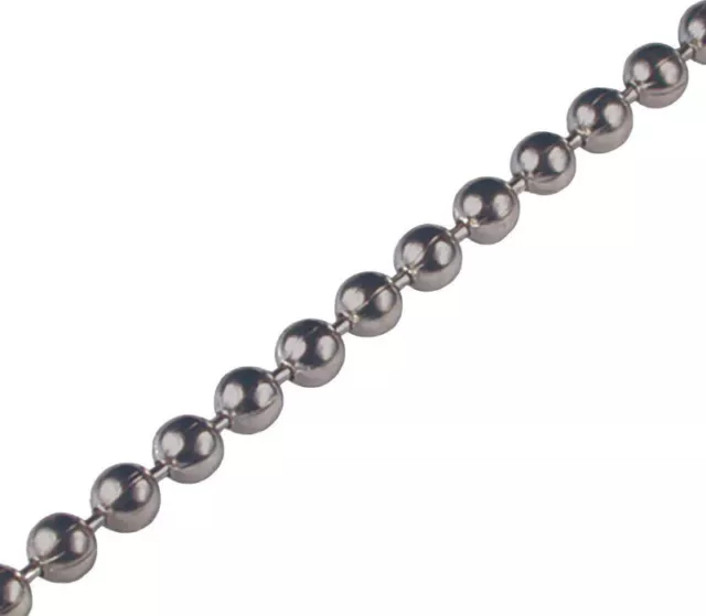 Hillman 711092 Metal Silver Corrosion Resistant Beaded Chain