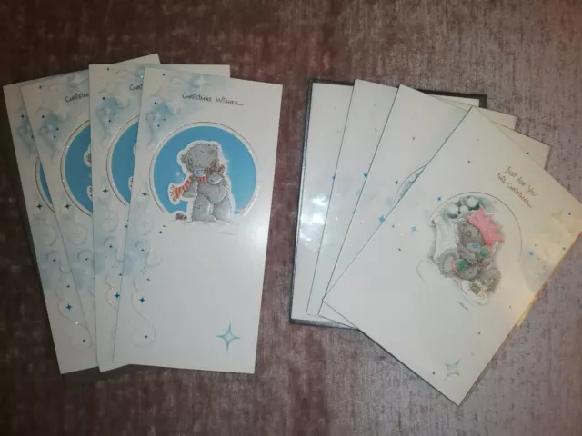 Me To You Tatty Teddy Design Christmas Cards x 8  Carte Blanche NEW