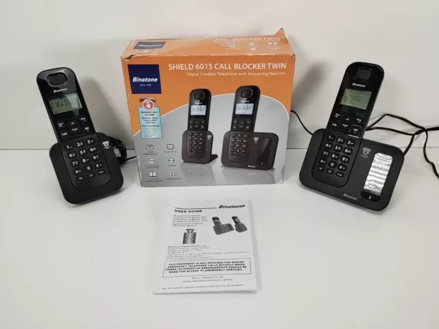 Binatone Shield 6015 Call Blocker Twin Digital Cordless Telephone Answer Machine