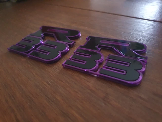 Nissan Skyline R33 GTST Front And Rear badge Set GTS GTS-T GTR GT-R