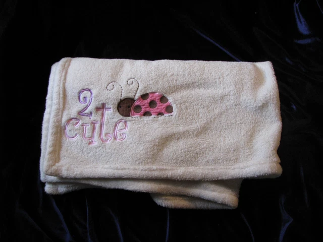 Kidsline Kids Line 2 Too Cute Pink Brown Ladybug Baby Girl Security Blanket