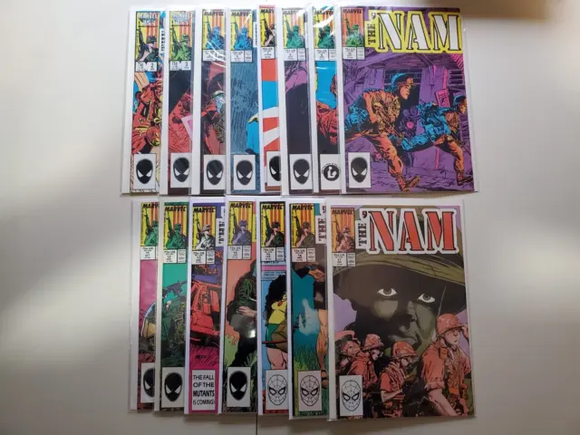 Marvel The 'Nam Comic Lot of 15 - #2, 3, 5 - 17.. Includes #8 KEY 1st Tunnel Rat