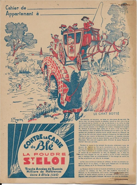 ANCIEN PROTEGE CAHIER  NEUF  ANNEE 30's   CARIE DU BLE ST ELOI POUDRE BLOIS