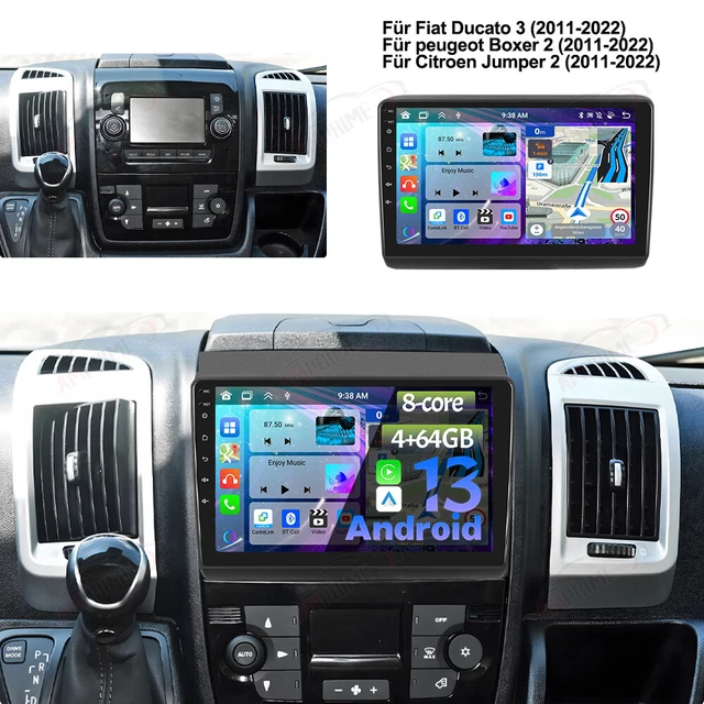 4 Core 64G Android Autoradio Pour Fiat Ducato 3/Peugeot Boxer 2
