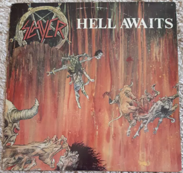 SLAYER Hell Awaits Vinyl LP 33RPM 12" Roadrunner 1985 ***1st Press RR 9795