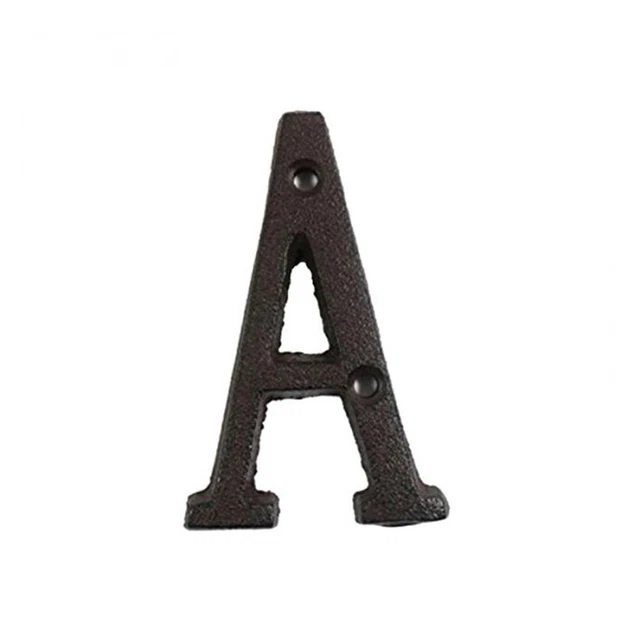 House Address Sign Iron Cast Numbers Metal Alphabet Retro Metal Letters