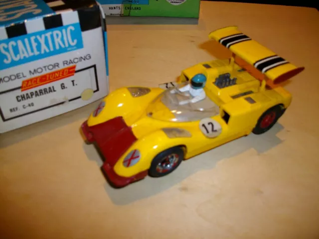 Scalextric EXIN Chaparral Race-Tuned amarillo en caja, personalizado