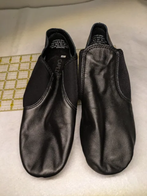 Capezio E-Series EJ2A Womens Black Leather Slip On Jazz Dance Shoes Size 11, 10
