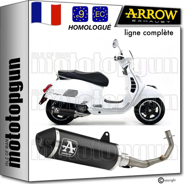 Ligne Complète Arrow Approuvée Open Urban Pour Honda Forza 125 (2017-2020) - Aluminium Noir, Embout Acier