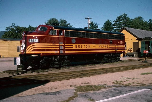 Boston & Maine 4268 F7A Conway,NH 35mm Original Kodachrome Slide