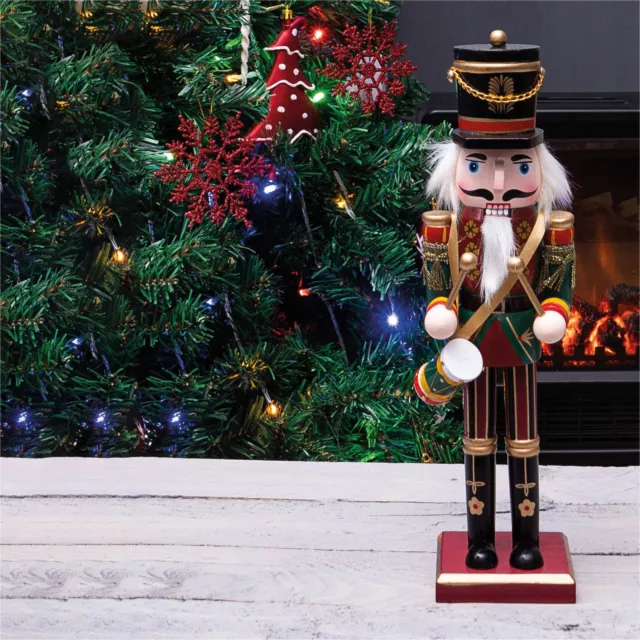 Wooden Soldiers Nutcracker Christmas Party Drummer Walnut Ornaments Home  Decor