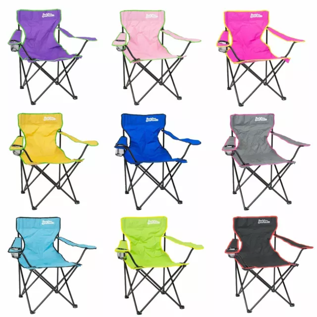 Folding Camping Chair with Carry Bag Lightweight Garden Foldable Seat Deck