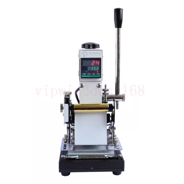 220V Hot Foil Stamping Machine PVC Card Tipper Leather Embossing 3