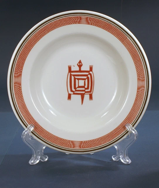 Original Atchison Topeka & Santa Fe Syracuse Mimbreño #7 soup plate, rolled edge