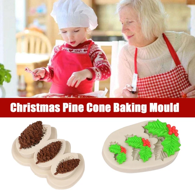 Pinecone pinecones Winter Christmas Forest Silicone xp-C Mould, Icin Cake Z8D7