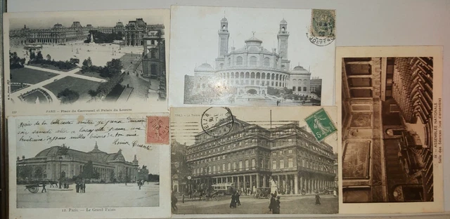 Lots, séries, collections - LOT DE 8 CARTES POSTALES ANCIENNES DE PARIS
