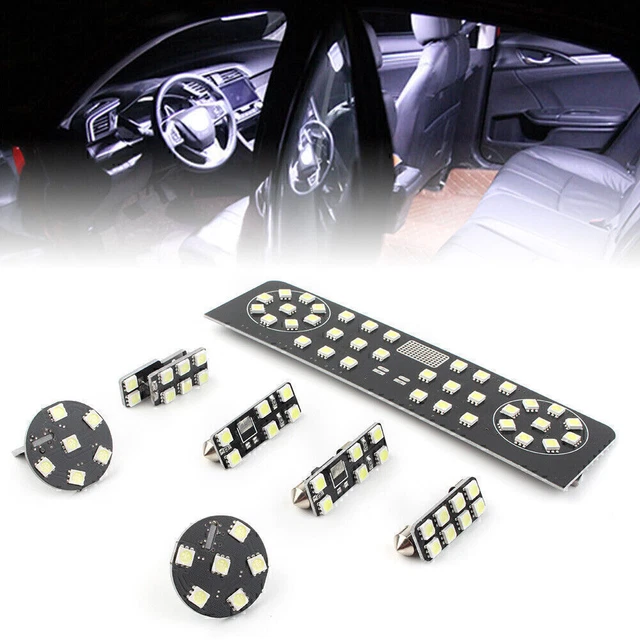 7X BRIGHT WHITE Car Interior Dome Map Reading Lights Kit Fits For VW