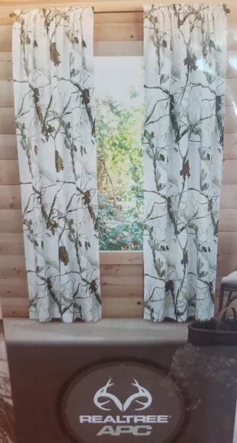 Realtree APC Rod Pocket Curtain Panels (2) Each panel 40" x 84" NEW in Package