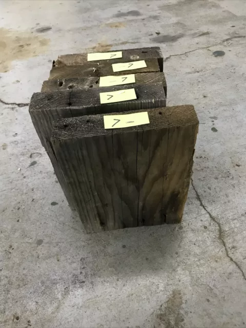 5 2x8x9” Weathered Barn Wood Reclaimed Board Planks table top pine rustic slab