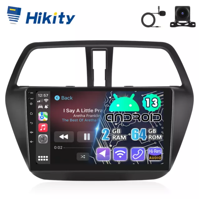 9" Android13 Autoradio Carplay GPS Navi Für Suzuki SX4 S-Cross 2012-2016 +Kamera