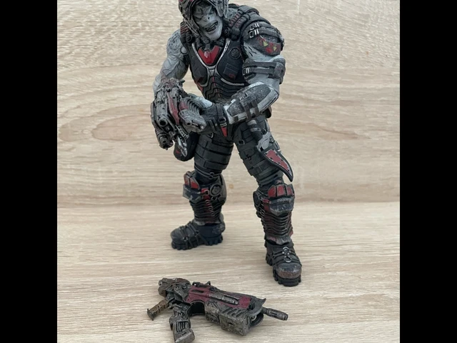 NECA GEARS OF War 2 Exclusive Orange Lancer Gun Action Figure Weapon Accessory EUR 30,13 - FR