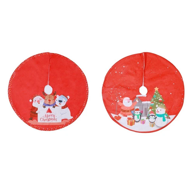 Tappetino da pavimento gonna albero di Natale 150 g diametro 90 cm per Natale rosso alta qualità