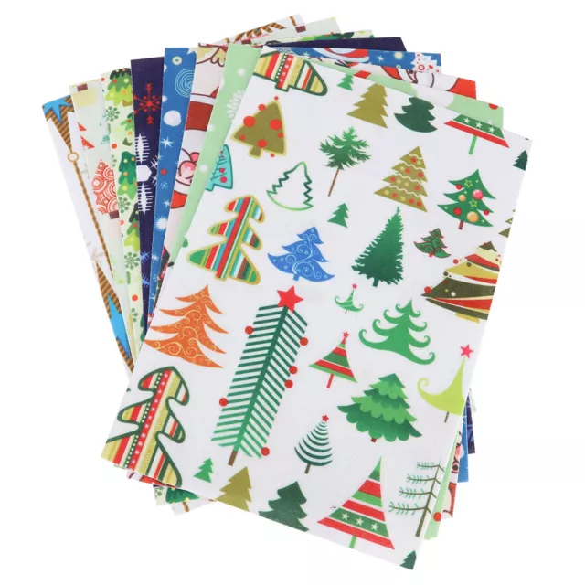 8Pcs Mixed Color Soft Non-Woven Christmas Crafts Felt Fabric Sheets DIY Sewing