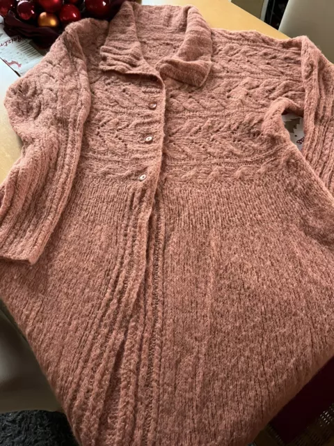 Handmade Strickmantel/Strickjacke/Longjacke Gr. 48/50 Alpaca Silk  - Neu 🧶