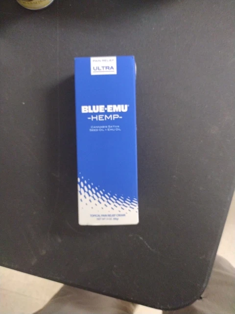Blue-Emu Hemp Cream Pain Relief for Muscle and Joint Maximum Support, Odor-Free,