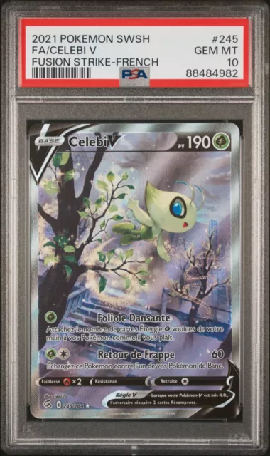 Carte Pokemon Celebi V 245/264 Origine Perdue EB11 PSA 10