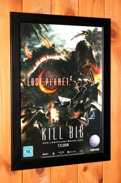 Lost Planet 2 Video game PS3 Xbox 360 Rare Small Promo Poster / Ad Page Framed