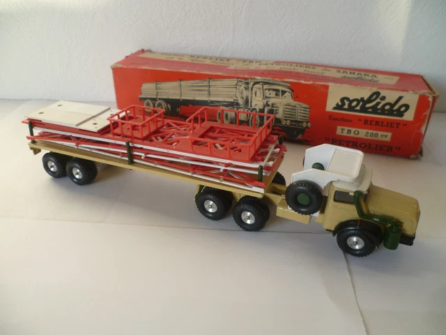 Solido Ancien – Berliet TBO 200 – Transport Derrick – Complet Avec Boîte – Miniature Collection