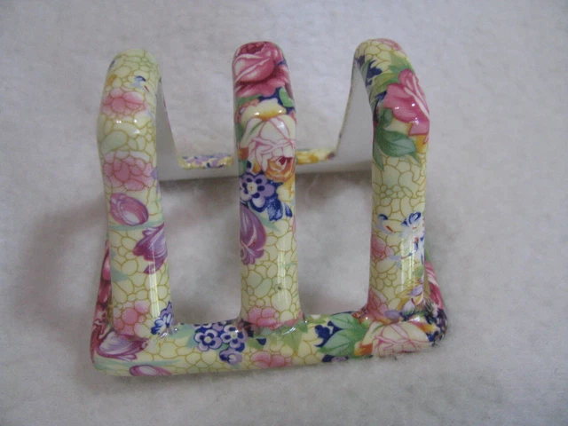 1995 Royal Winton Grimwades Chintz Toast Rack Holder For Breakfast Set