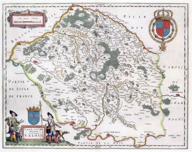 Reproduction carte ancienne - Duché de Valois 1663