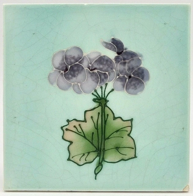 Stylish Fireplace Tubelined Tile Henry Richards Tile Company C1907 AE5
