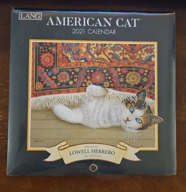 Lowell Herrero American Cat 2021 Calendar, 34th Edition, NIP