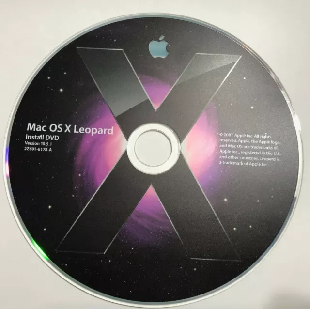 DVD d'installation Mac OS X Leopard V 10.5.1. Amorçable Récupération Bootable DV