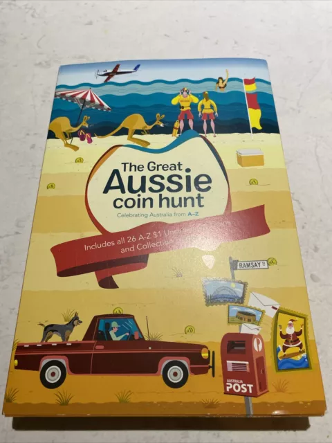 2019 The Great Aussie Coin Hunt A-Z uncirculated coins in folder.