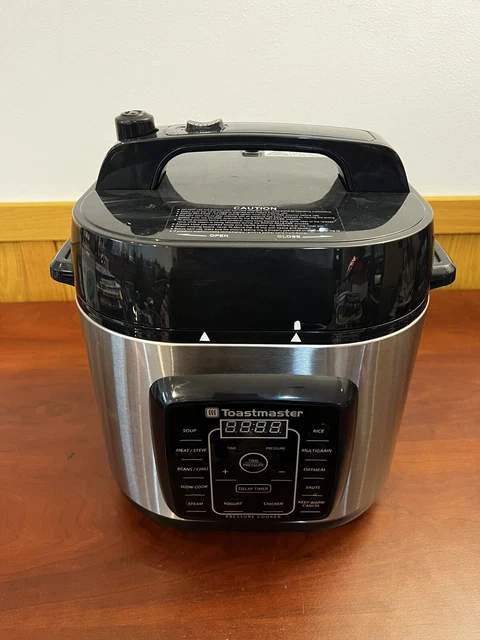 Toastmaster Electric Pressure Cooker 6 Quart Black/Silver TM-670PC