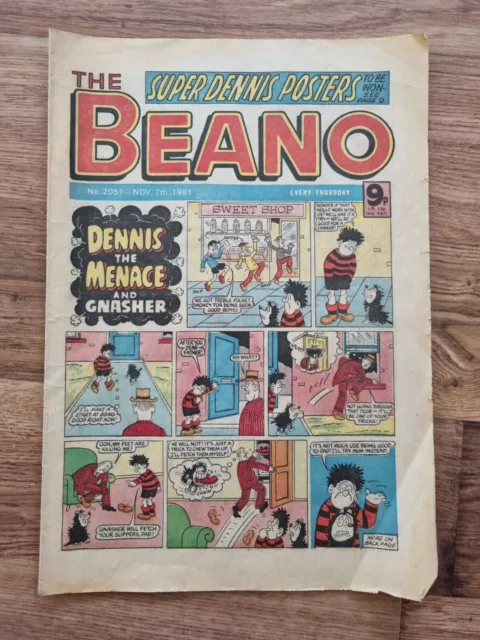 The Beano Comic No 2051 Nov 7th 1981 ORIGINAL